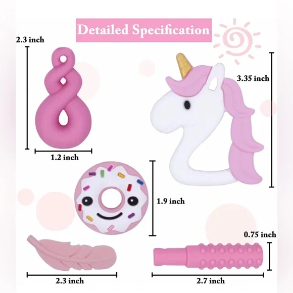 Chew Necklaces for Sensory Kids 5 pcs - Picture 2 of 7